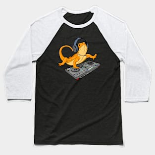 Bearded Dragon DJ Disc Jockey Baseball T-Shirt